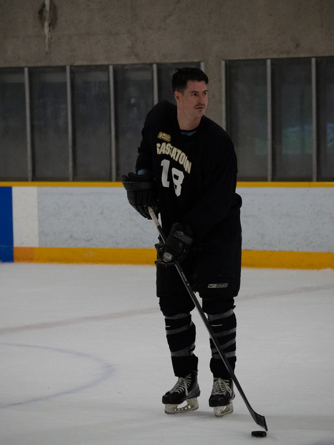 Drew Tkatchuk on the ice today